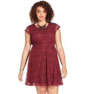 Like New American Rag Cap Sleeve Lace Swing Dress